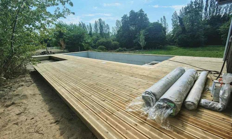 Création de terrasse pour piscine - Labouheyre - Piscines Des Grands Lacs