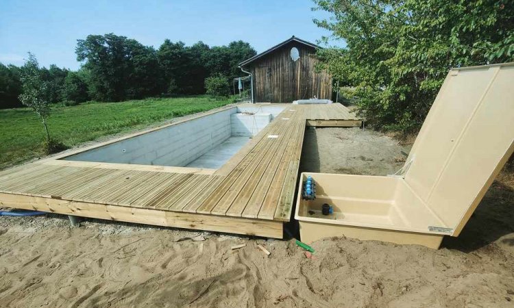 Création de terrasse pour piscine - Labouheyre - Piscines Des Grands Lacs